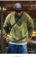 Unbranded 27 Imitation Lamb Wool Sweater 2022 Autumn Winter Warm Polar Fleece Pullover Plus Velvet Sweatshirts Casual Hoodies for Men