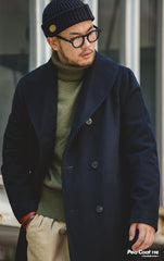 Unbranded 27 Winter Wool Coats Men's Casual Brand Jackets Solid Color Wool Blends Woolen Pea Coat Male Trench Coat Overcoat Jacket