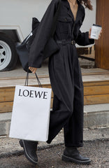 Wei Shang 2022 autumn women's new Korean straight waist work jumpsuit suit collar false two-piece suit jumpsuit