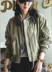 Unbranded 27 women's American vintage MA1 pilot air force jacket vintage black short section baseball suit