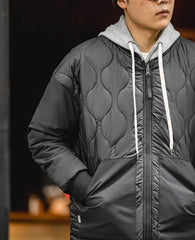 Unbranded 27 Double-sided Thickened Jackets for Men 2022 Autumn Winter Cotton Padding Coats Vintage Heated Military Jacket Streetwear