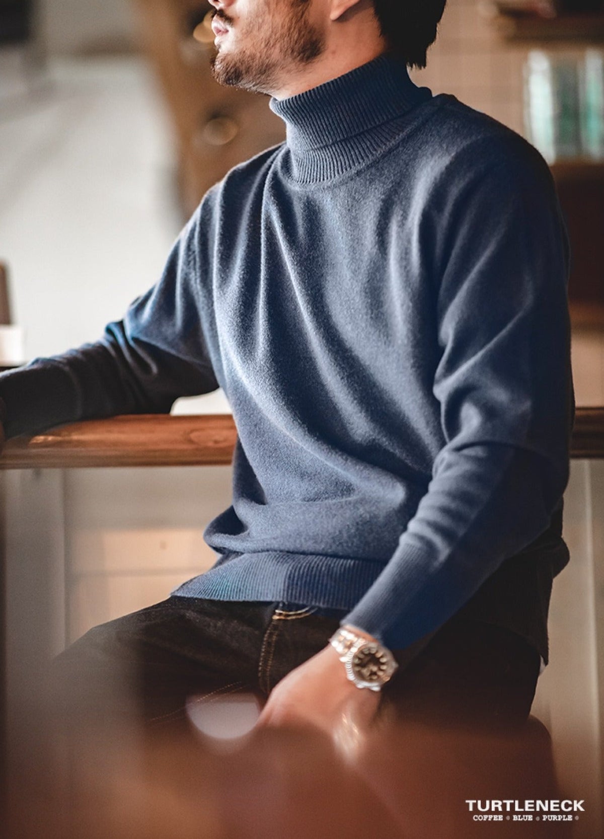 Unbranded 27 Thermal Sweater Men?¡¥s Turtleneck Basic Knitted Shirts Autumn Winter Solid Thick Pullovers Turn-down Collar Soft Underwear