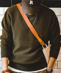 Unbranded 27 Casual O-Neck Sweaters for Men Basic Imitation Mink Fleece Thick Sweater Autumn Winter Warm Pullovers Harajuku Jumper Tops