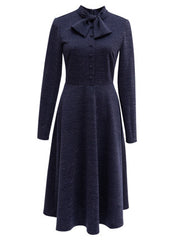 ROEYSHOUSE women's big swing dress new lady bow Slim knitted skirt