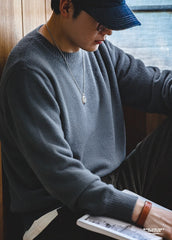 Unbranded 27 Casual O-Neck Sweaters for Men Basic Imitation Mink Fleece Thick Sweater Autumn Winter Warm Pullovers Harajuku Jumper Tops