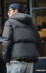 Unbranded 27 Sleeves Detachable Down Jacket Down Vest Two Ways Wearing Hooded Puffer Coat Functional Winter Thick Coats Urban Outdoor