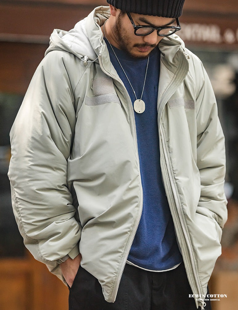 Unbranded 27 Men Winter Thick Coats Japan Retro Warm Hooded Parkas Windproof Padded Coats Streetwear Cotton Loose Clothing Dropshipping