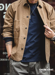 Unbranded 27 men's workwear American heavyweight waxless jacket coffee jacket multi-pocket