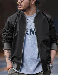 2022 New Unbranded 27 Men's Baseball Jacket Bomber Zipper Male Casual Streetwear Hip Hop Slim Fit Pilot Baseball Coats Men Clothing
