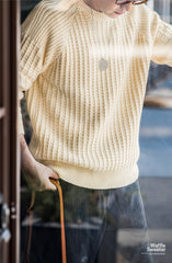 Unbranded 27 Winter Waffle Sweater For Male Casual O-neck Basic Knitwear Thick Warm Pullover Special Design Knits Vintage 2022 New
