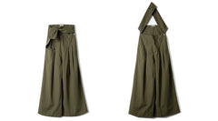 Unbranded 27 women's retro work straight loose wide leg casual backpack pants draped sense of thin summer collection high waist pants