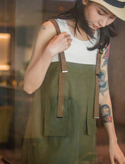 Unbranded 27 Leisure Sleeveless Simple Lazy Wind Suspenders Skirt Cargo Design Pear Shape Loose Dress