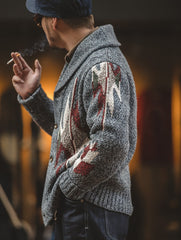 Unbranded 27 Knitted Vintage Cardigan Men Sweater Indiana Thick Knit Oversized Streetwear Geometric Trend V-neck Harajuku Knit Coats