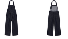 I'M ONE Women's retro casual tide cool adjustable hanging neck denim jumpsuit summer new