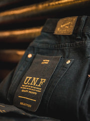 Unbranded 27 Men Baggy Denim Jeans American Retro Pure Black Mid-waist Jeans Water Washed Straight Pocket Classic Style Tannin Pants