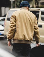 Unbranded 27 M1942 Men?¡¥s Jackets Brown Military Flight Bomber Tank Coat Vintage Pilot Aviator Monocycle Jacket Collar Men Clothing