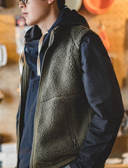 Unbranded 27 Fleece Vest Stand Collar Winter Warm Waistcoat Cityboy Outdoor Wear Mens Sleeveless Jacket Casual Padded Vest Lightweight