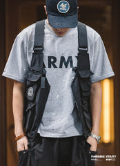 Unbranded 27 Men Multi-pocket Tactical Vest Jacket & Bag Japan Retro Multi-function Photography Waistcoat Wide Shoulder Strap Solid Bag
