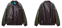 I'M ONE Women's versatile retro wind splicing tide cool loose biker clothes baseball suit fall new jacket