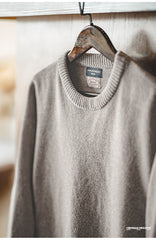 Unbranded 27 workwear men's American casual chenille round neck sweater warm lazy basic bottom knit
