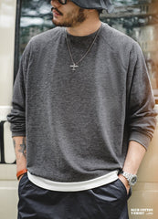 Unbranded 27 Brand Streetwear Sweatshirts Long Sleeve Men 2022 New Fashion Japanese Retro Bamboo Cotton Breathable O-Neck Loose Hoodie