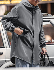 Unbranded 27 Retro M51 Military Style Hooded Jackets Fashion Fishtail Trench Coat Autumn Man Long Coats Casual Outerwear Solid Jacket