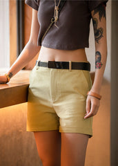 Unbranded 27 women's Japanese retro straight pocket work pants with a hundred khaki thin casual three-point shorts women