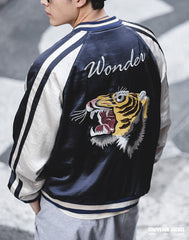Unbranded 27 Double Yokosuka Jackets For Men Japanese Retro Tiger Embroidered Jacket Non-iron Drape Jacket Coat Men Clothing