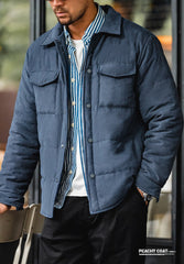 Unbranded 27 Peach Skin Fabric Vintage Parka Men?¡¥s Winter Coat Thick Short Slim Fit Padded Coats Soft Warm Casual Fashion Wear 2022 New