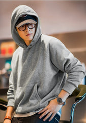 Unbranded 27 Men's Vintage Padded Hoodies Thick Warm Hooded Sweatshirts Streetwear Autumn Winter Casual Pullovers Quality Jogger Tops