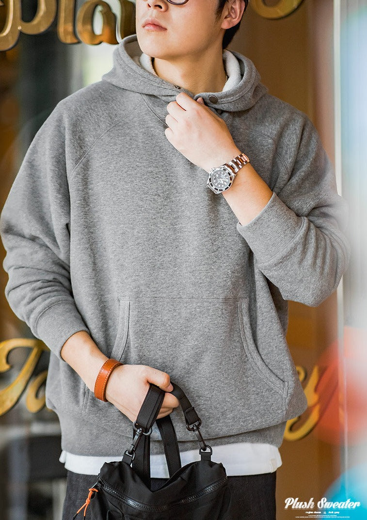 Unbranded 27 Men's Vintage Padded Hoodies Thick Warm Hooded Sweatshirts Streetwear Autumn Winter Casual Pullovers Quality Jogger Tops