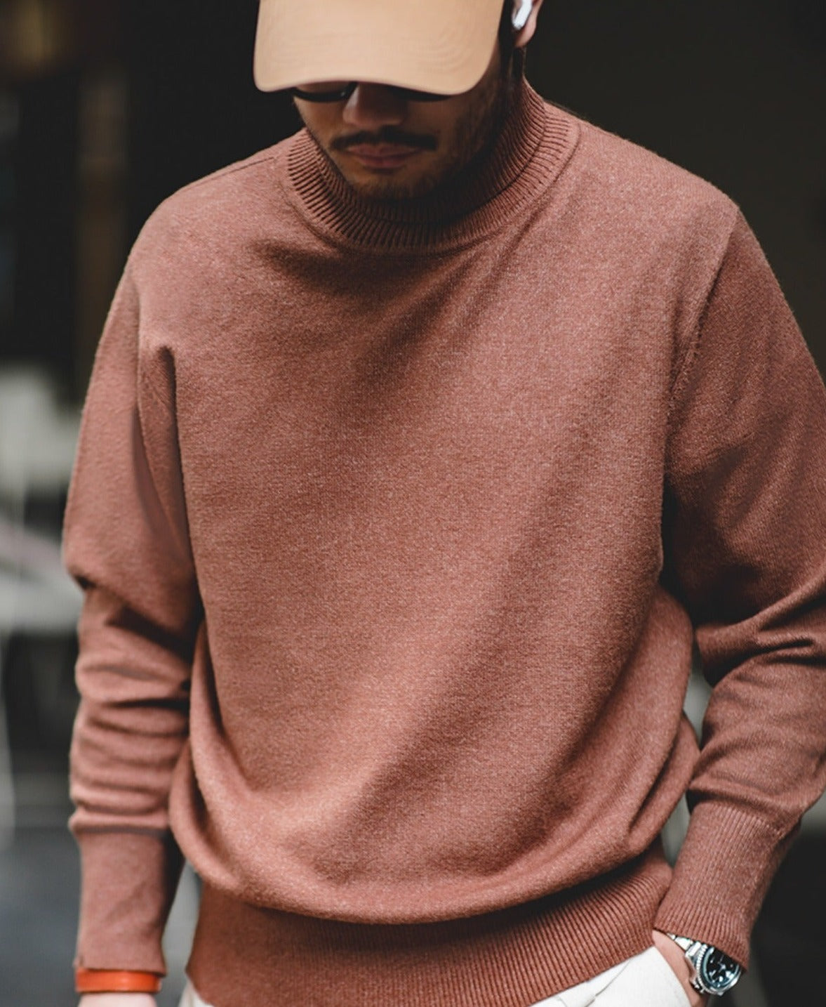 Unbranded 27 Thermal Sweater Men?¡¥s Turtleneck Basic Knitted Shirts Autumn Winter Solid Thick Pullovers Turn-down Collar Soft Underwear