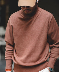 Unbranded 27 Thermal Sweater Men?¡¥s Turtleneck Basic Knitted Shirts Autumn Winter Solid Thick Pullovers Turn-down Collar Soft Underwear