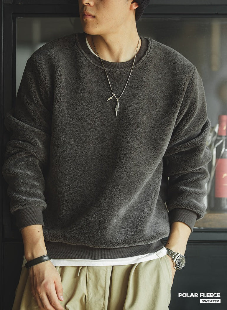 Unbranded 27 Men Japan Casual Sweatshirts Warm Comfortable 500 G Polyester Thick Solid Pullover Hoodie Fashion Clothes Oversized Korea