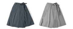 Unbranded 27 Summer A-line Irregular Wide-leg Women's Skirt Hight Quality Gray Color Women Cargo Skirt