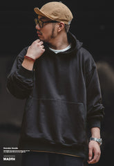 Unbranded 27 Casual Men's Hooded Sweatshirts Spring Autumn Solid Long Sleeve Cotton Sweatshirt Loose Oversize Coat