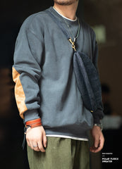 Unbranded 27 Warm Fleece Sweatshirts For Men Polar Pullover Loose Splicing Jacket Casual Sweatshirarajuku Coat Sportswear Man Clothing