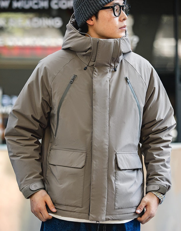Unbranded 27 Male Winter Coat American Cargo Padded Coats Thick Men?¡¥s High Collar Hooded Parkas Windproof Outdoor Wear Heavy Jackets