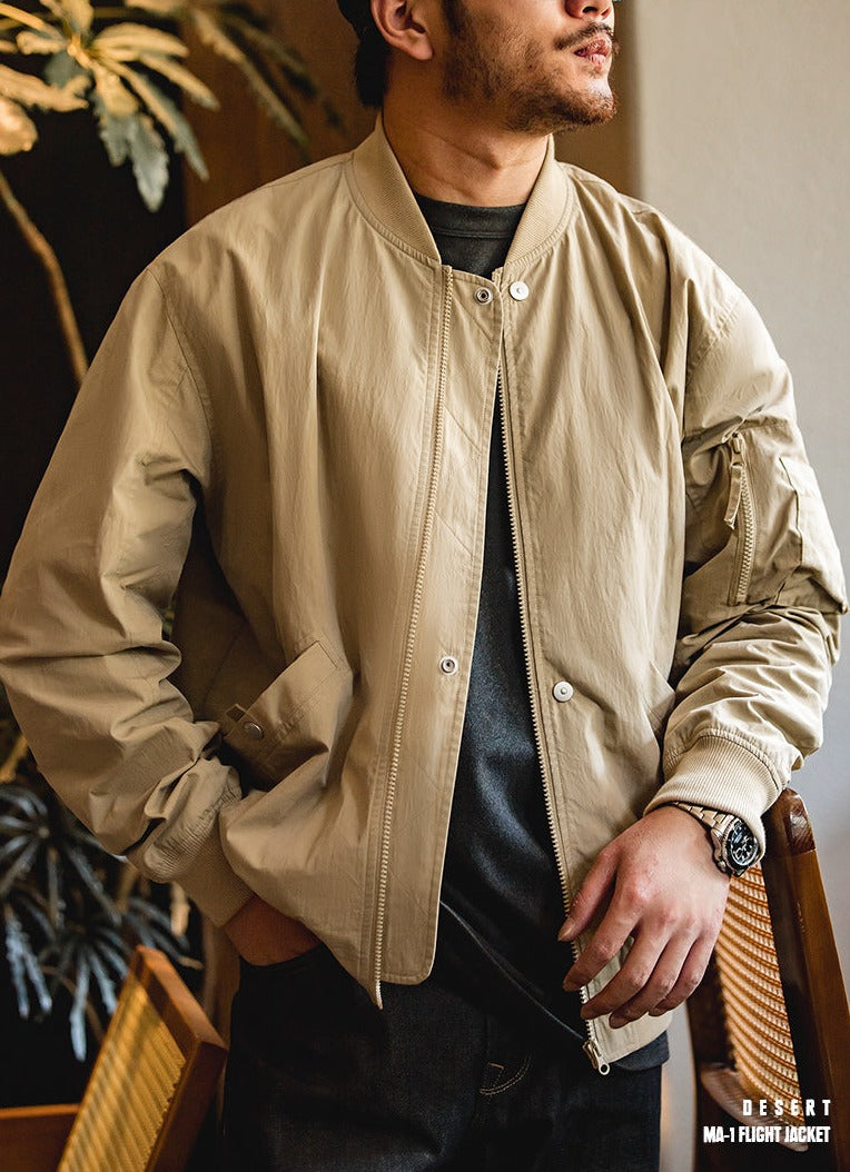 Unbranded 27 MA 1 Jacket for Men Flight Bomber Jacket Khaki Vintage Short Coat High Quality Streetwear Winter Unisex Couple Coats 2022