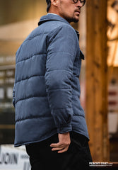 Unbranded 27 Peach Skin Fabric Vintage Parka Men?¡¥s Winter Coat Thick Short Slim Fit Padded Coats Soft Warm Casual Fashion Wear 2022 New