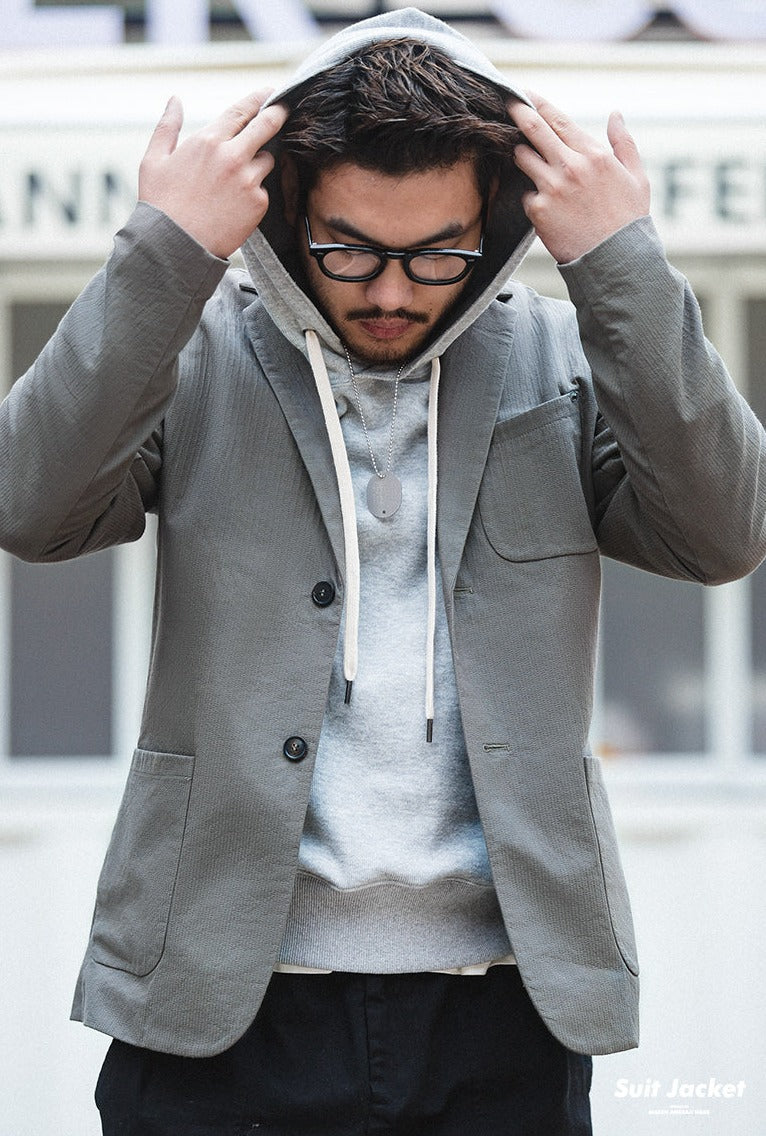 Unbranded 27 Men Blazers Autumn Spring Fashion Slim Suit Jacket Japan Retro Casual Solid Blazer Masculino Clothing Vetement Homme