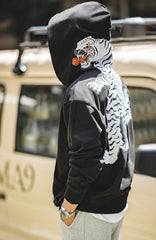Unbranded 27 Vintage Embroidered Hoodies for Men Harajuku Tiger Pattern Sweatshirts Cotton Autumn Casual Pullover Streetwear Hip Hop