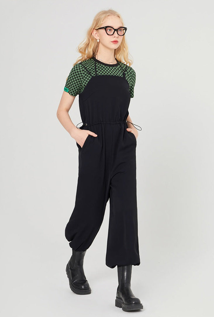I'M ONE Women's fashion trend hanging neck type jumpsuit summer new