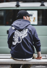Unbranded 27 Vintage Embroidered Hoodies for Men Harajuku Tiger Pattern Sweatshirts Cotton Autumn Casual Pullover Streetwear Hip Hop