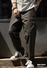 Unbranded 27 Cargo Men Retro M65 Pant Big Pocket Loose Casual Mid Waist Drawstring Hip Hop Streetwear Jogger Pant Fashion Gyms Trousers