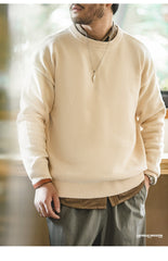 Unbranded 27 workwear men's American casual chenille round neck sweater warm lazy basic bottom knit