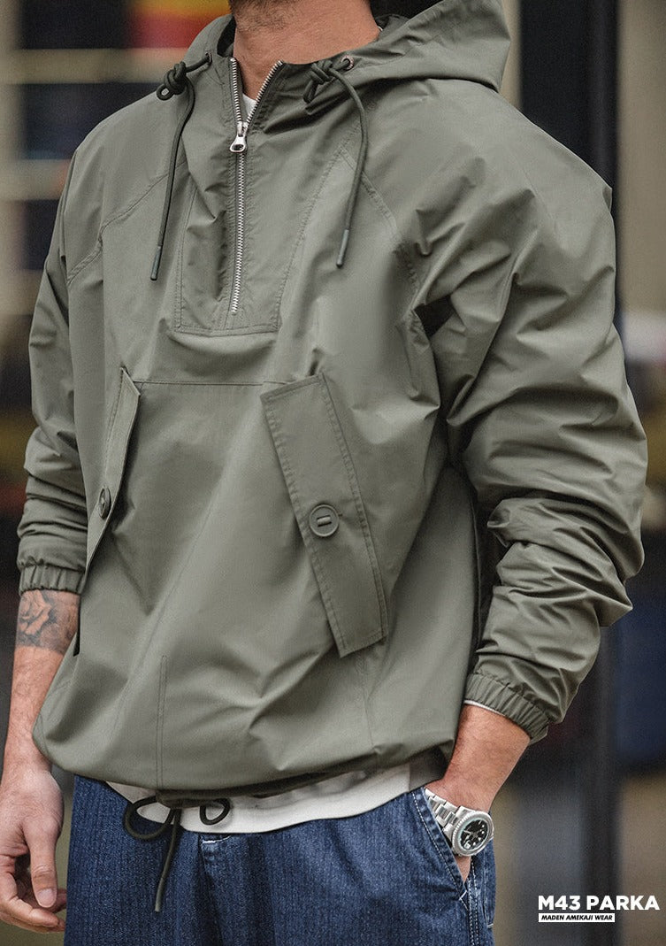 Unbranded 27 men's workwear vintage bad weather windbreaker deck clothing hooded sweatshirt protective jacket hoodie mountain division