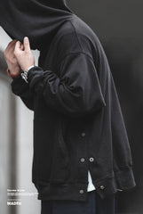 Unbranded 27 Casual Men's Hooded Sweatshirts Spring Autumn Solid Long Sleeve Cotton Sweatshirt Loose Oversize Coat
