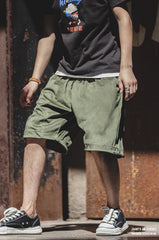 Unbranded 27 Military Cargo Joggers Shorts Men Loose Work Cotton Bigger Casual Straight Tactical Short Pants Overalls Man Clothing