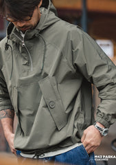 Unbranded 27 men's workwear vintage bad weather windbreaker deck clothing hooded sweatshirt protective jacket hoodie mountain division